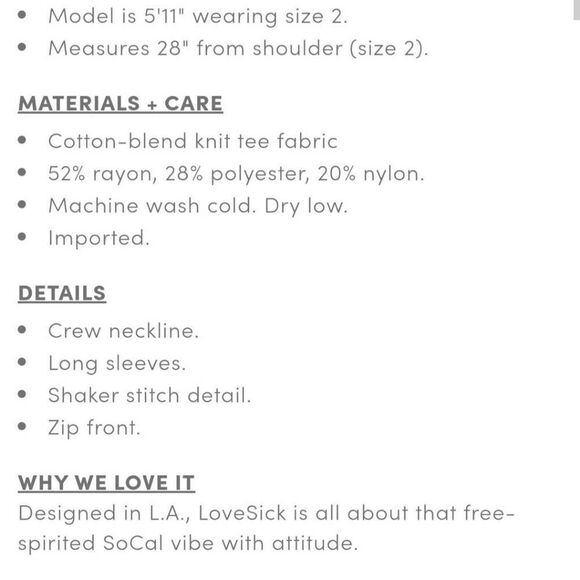 Torrid LoveSick Plus Size 1X 14-16 Shaker Half Zip Front Sweater - Picture 6 of 6